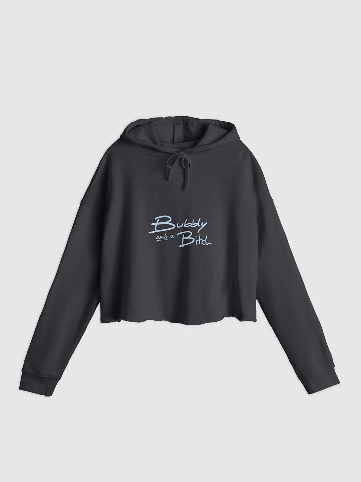 Bubbly and a B*tch (light blue design) lightweight cropped hoodie product image (3)