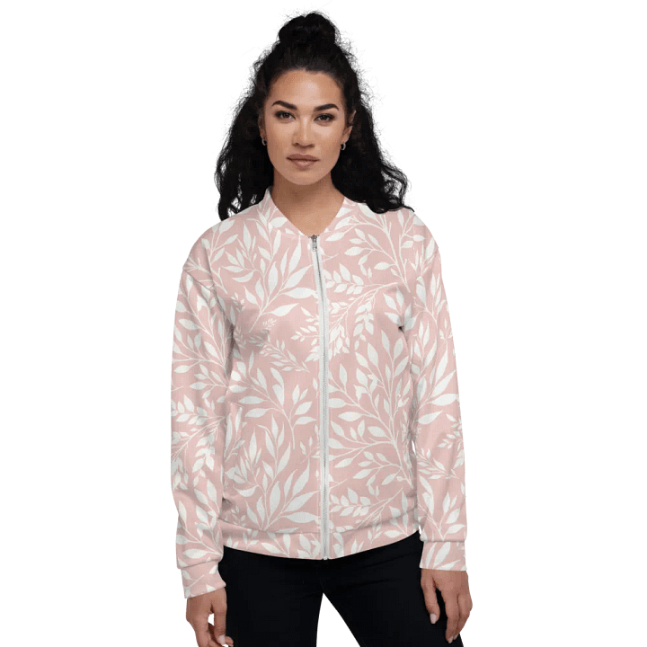 Branches Blush Pink Bomber Jacket product image (2)