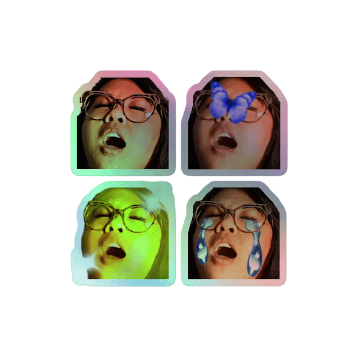 Gasm Club 4x holographic stickers product image (1)