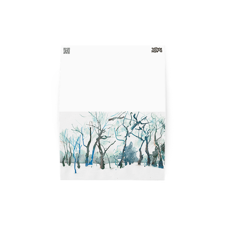 Blizzard in the Park Greeting Card - Original Sketchbook Art product image (2)