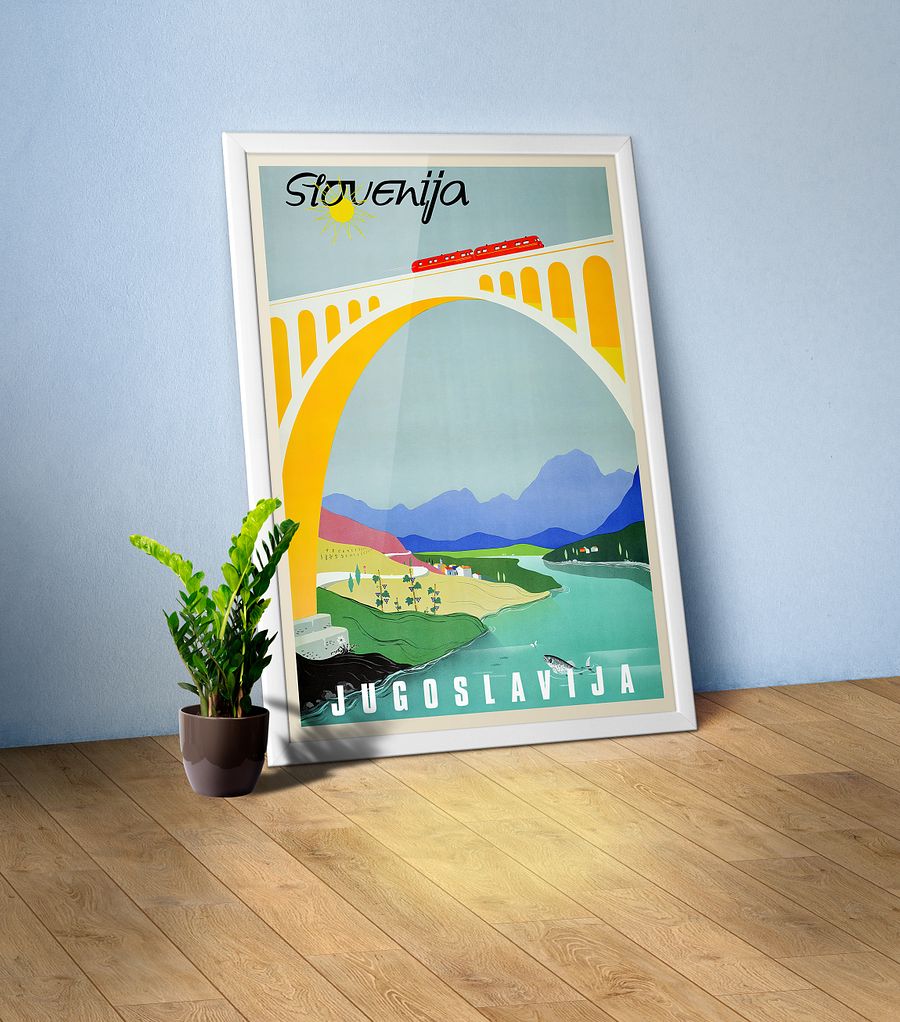 Yugoslavia, Slovenia/Slovenija, 1950s — retro vintage travel poster, retro travel art, retro travel wall art product image (1)