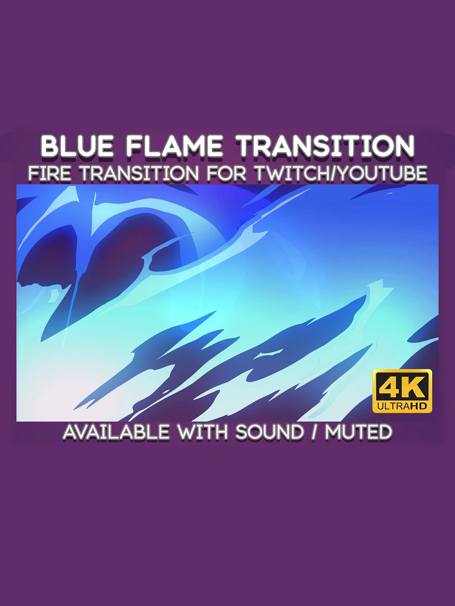 Blue Fire Video Transition - Cartoon Fire Transition for Twitch Stream and YouTube Video product image (2)