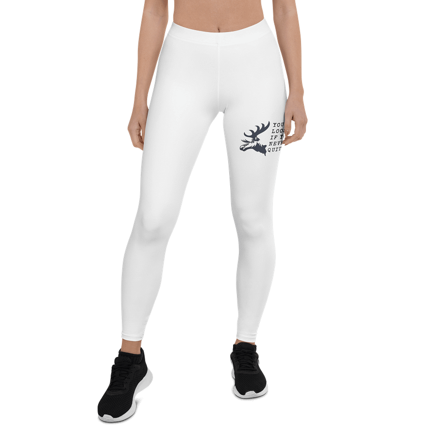 White Yoga Pants - Never Give Up product image (1)