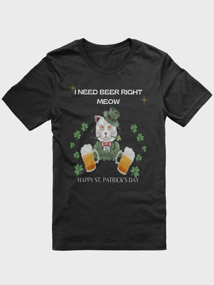 I Need Beer Right Meow T-shirt product image (2)