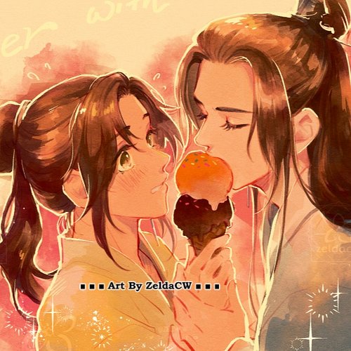 Xuanyu & sir Xu sharing ice cream :3