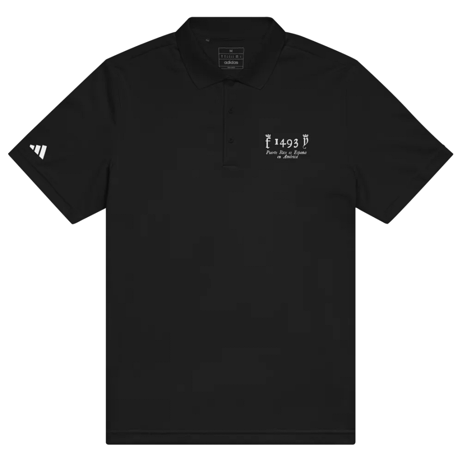 Polo Adidas con letras bordadas - 1493 Puerto Rico es España en América product image (1)
