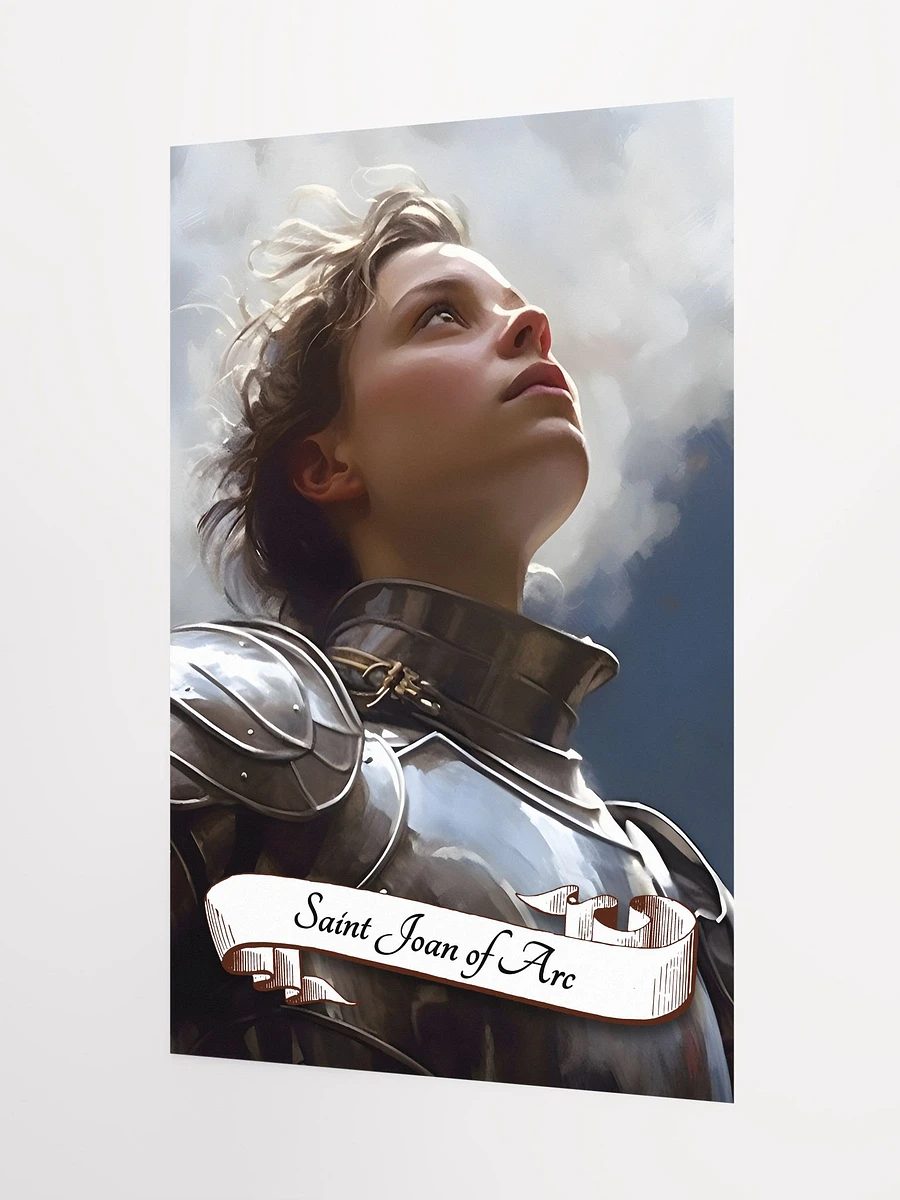 Saint Joan of Arc Patron Saint of France, Soldiers, Prisoners, Military Personnel, Rape Victims, Youth, Matte Poster product image (5)