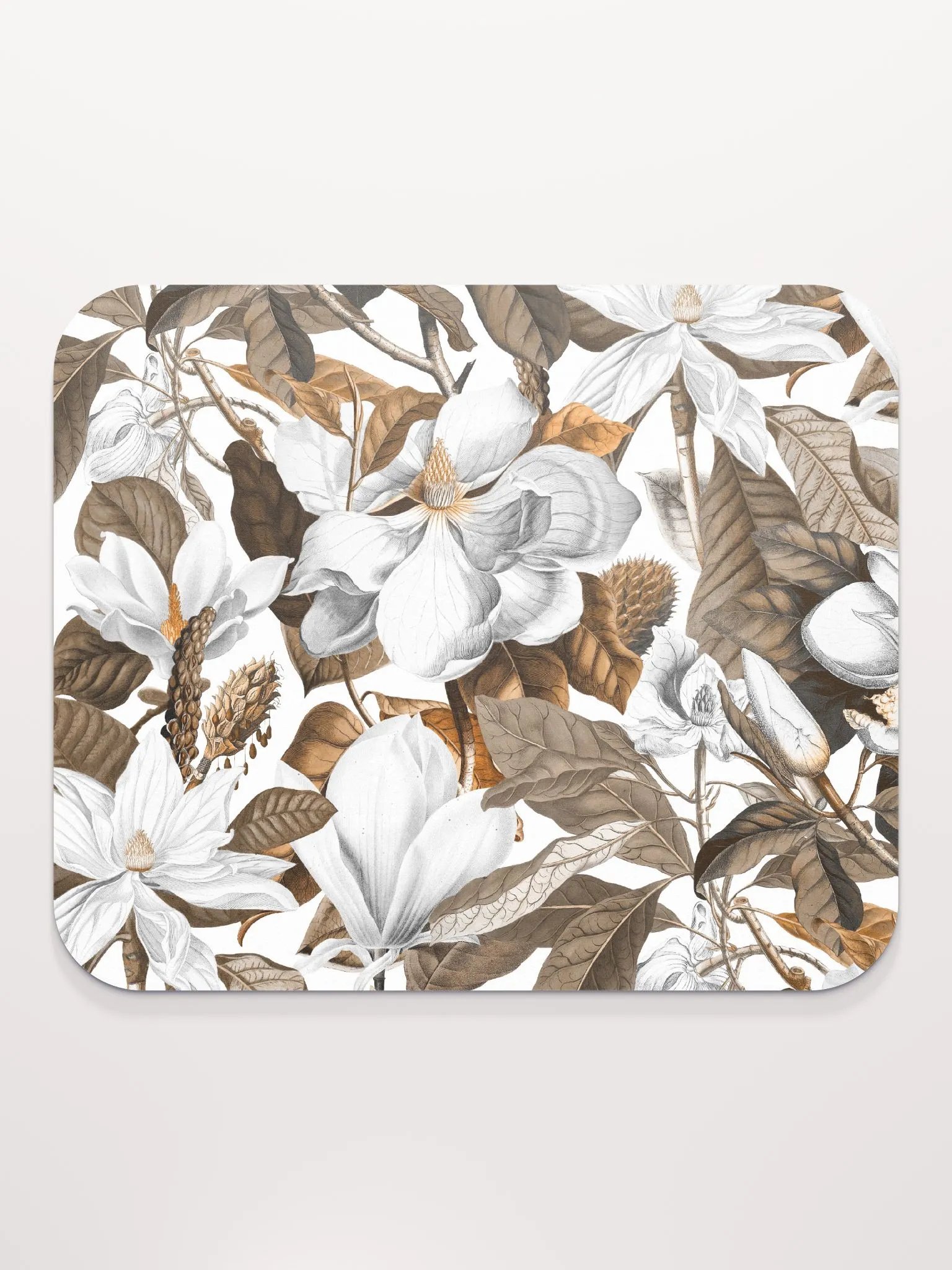 White Magnolia Grandiflora Mouse Pad product image (3)