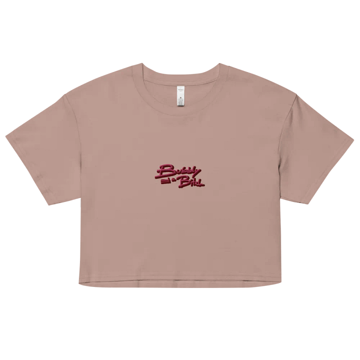 Bubbly and a B*tch (rose shadow design) embroidered cotton crop top product image (19)