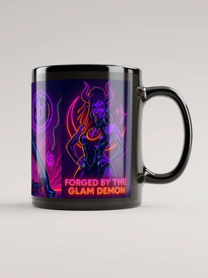 Glam Demon Mug – Jaz the Neon Brightmare | Infernal Latex Fantasy Coffee Cup product image (1)
