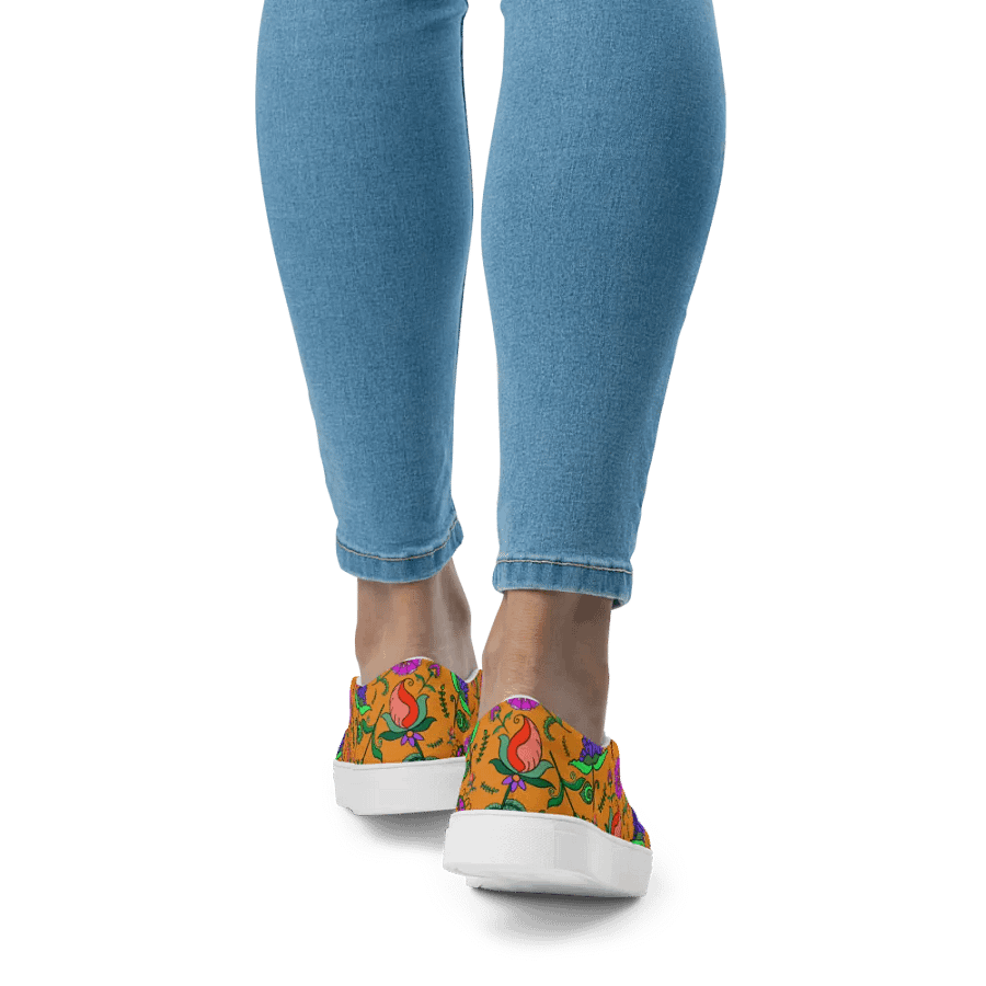 Kalamkari Floral Canvas Slip Ons product image (4)