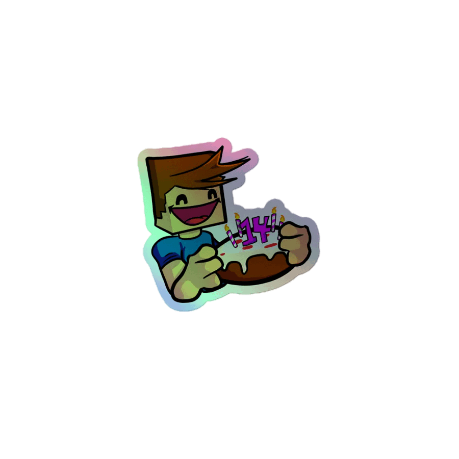 Hentendo Birthday Sticker (HOLOGRAPHIC) product image (1)