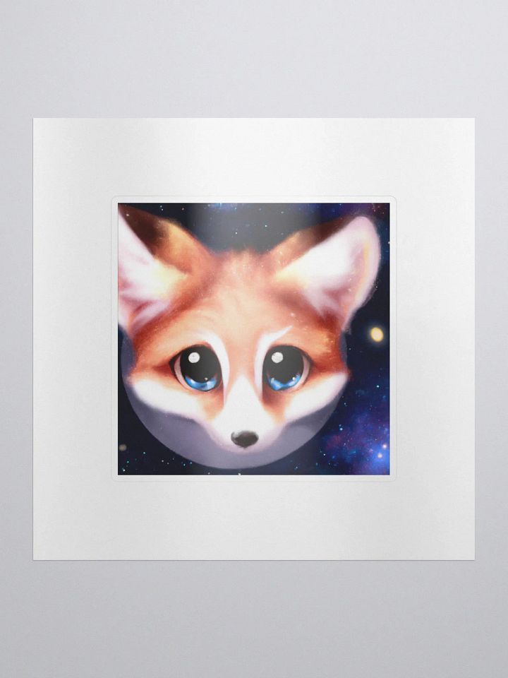 Cute Galactic Fox Alpha Sticker product image (1)