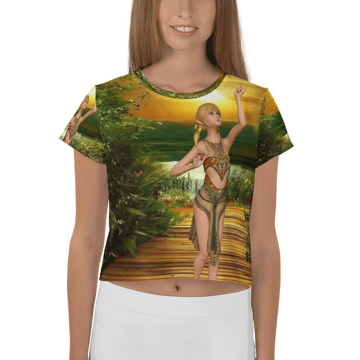'Elven Stories - The Night of Your Return' All-Over Crop Tee product image (1)