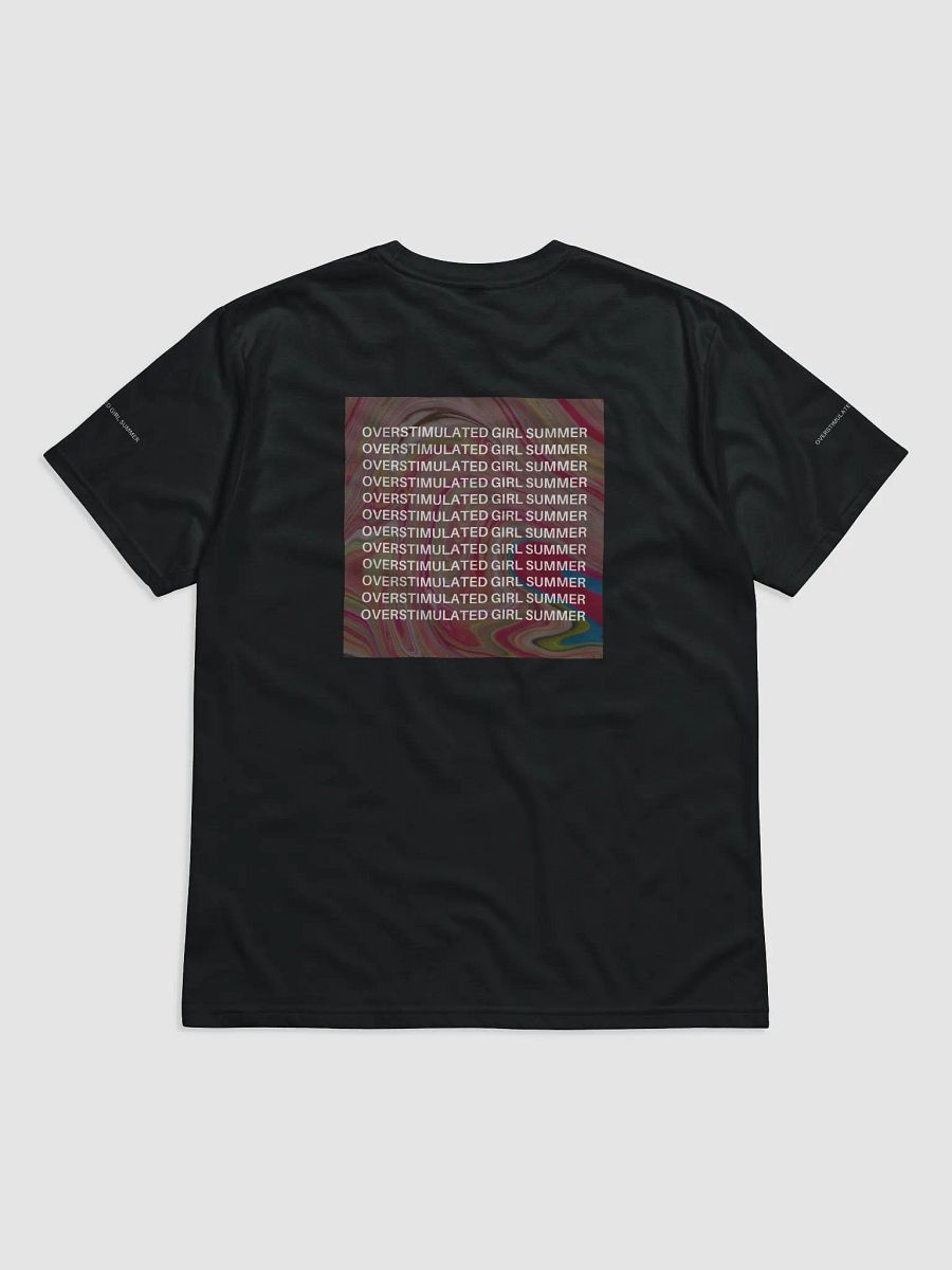 OVERSTIMULATED GIRL SUMMER trippy black eco tee product image (6)