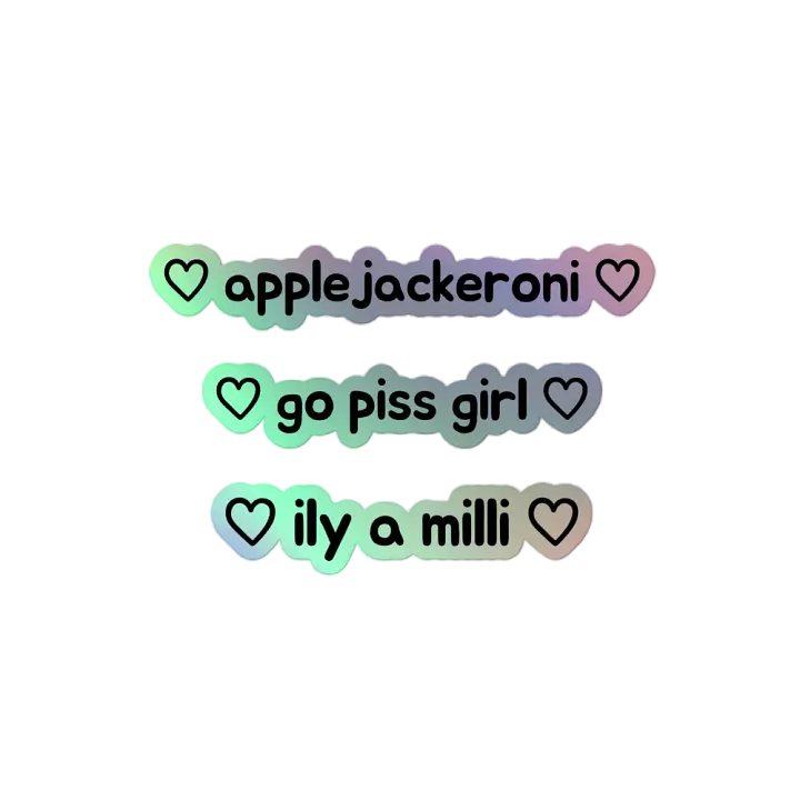 holographic applejackeroni stickers product image (2)