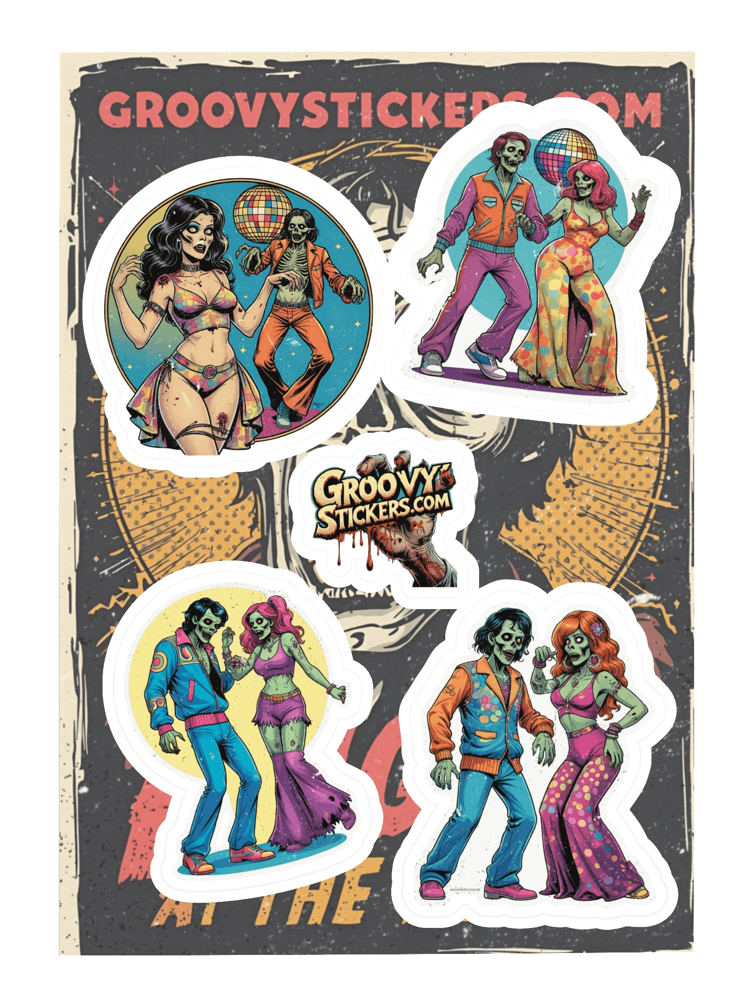 Disco Zombie Fever Sticker Sheet product image (3)