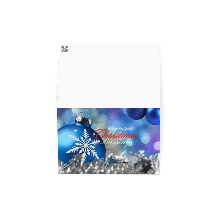 Festive Snowflake blue Greeting Card friends family colleagues product image (4)