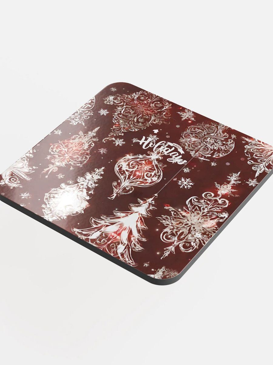 Festive Holiday Ornaments Cork Coaster gift for entertainers moms colleagues friends product image (4)