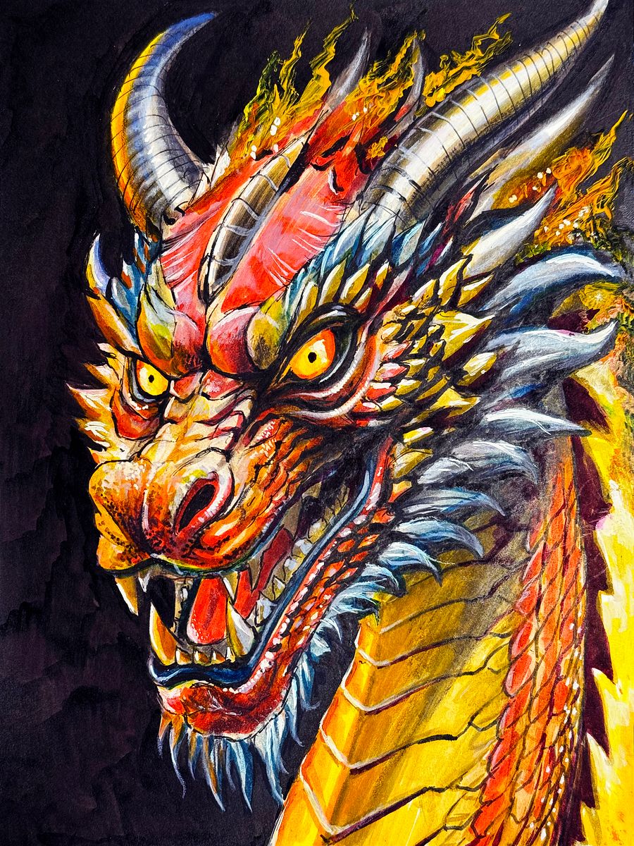 Chinese New Year Dragon Signed Original Artwork product image (1)