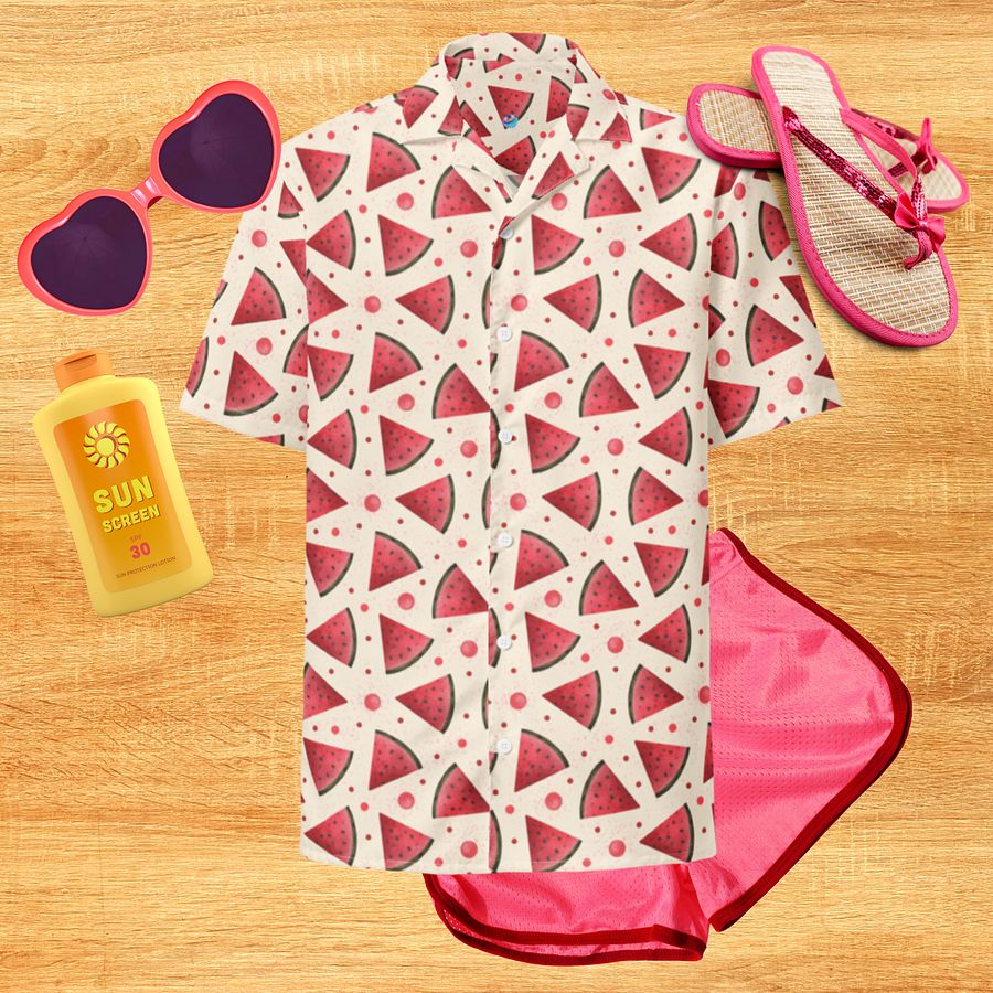 Watermelon Pattern Hawaiian Shirt product image (3)