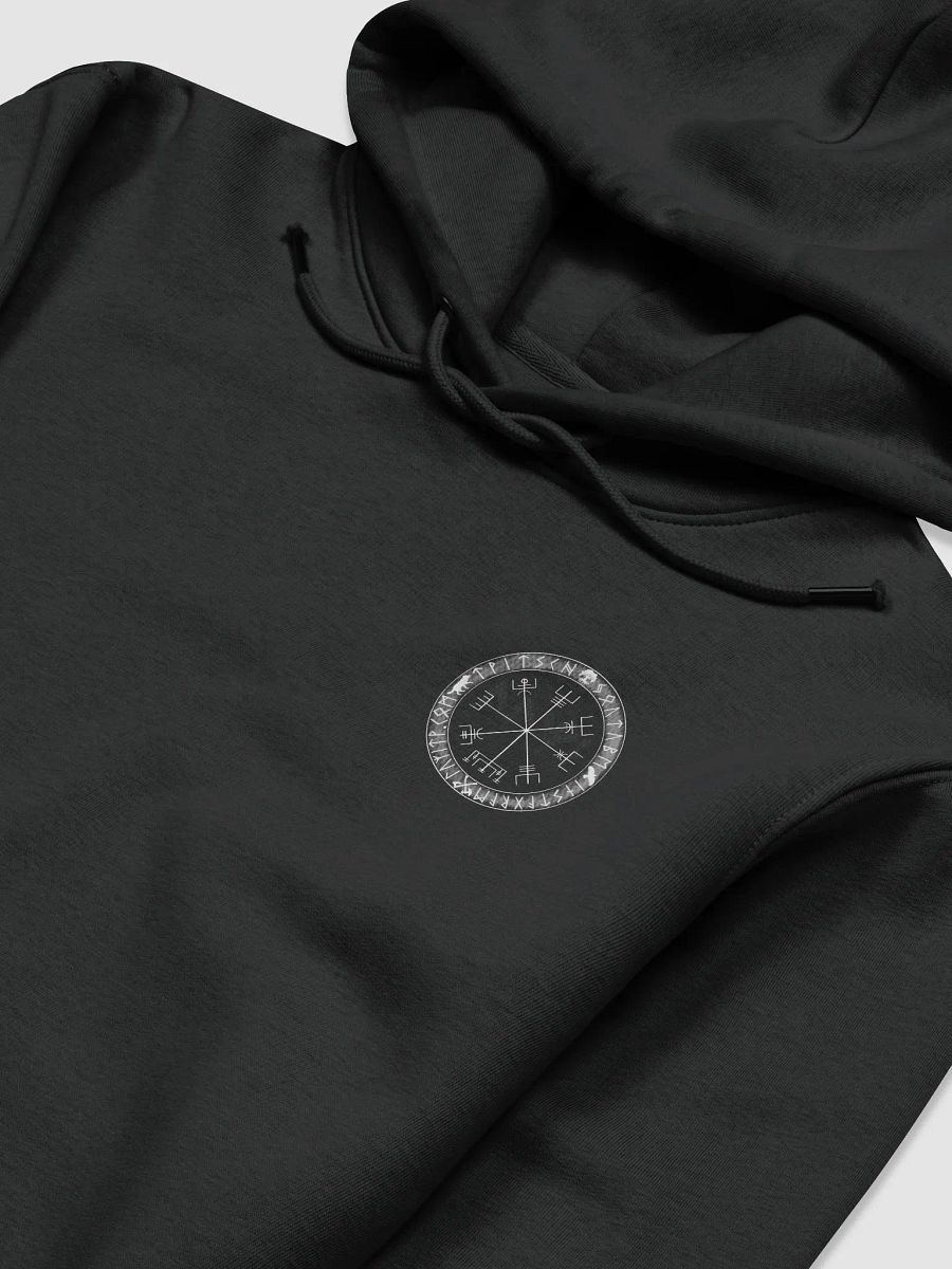 Nordische Runen | Weisser Vegvísir | Essential Eco Hoodie product image (6)