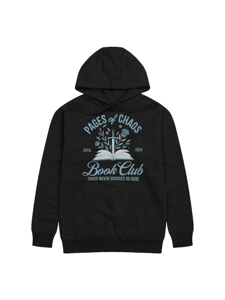 Pages of Chaos Book Club Hoodie (Front Logo, Dark) product image (1)