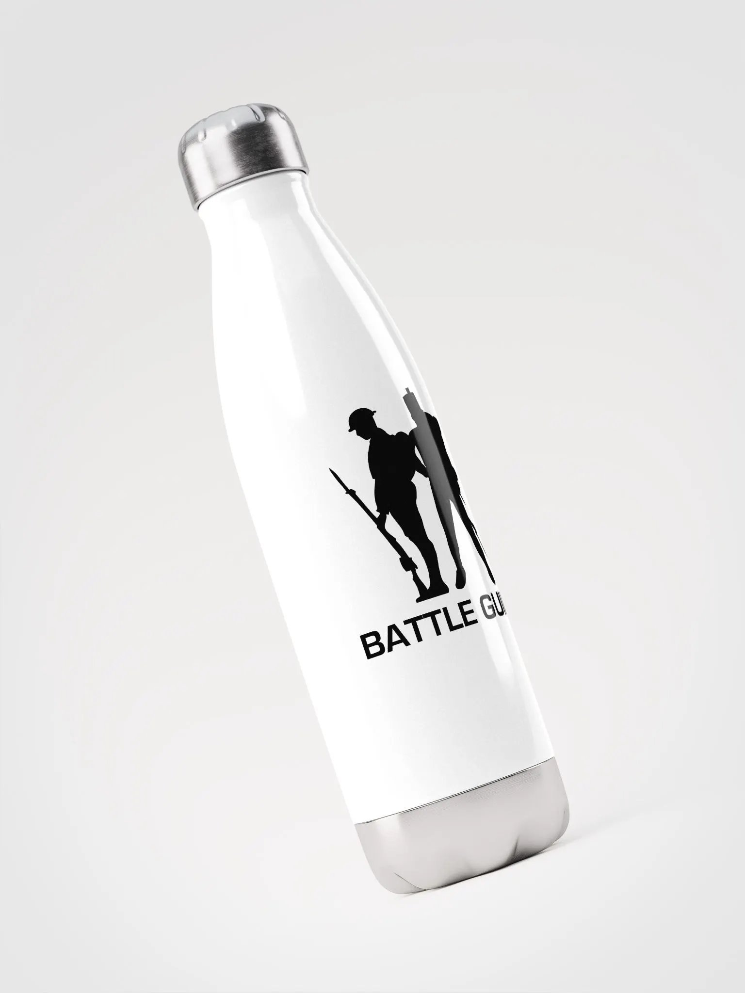 Battle Guide | Steel Water Bottle | White product image (3)