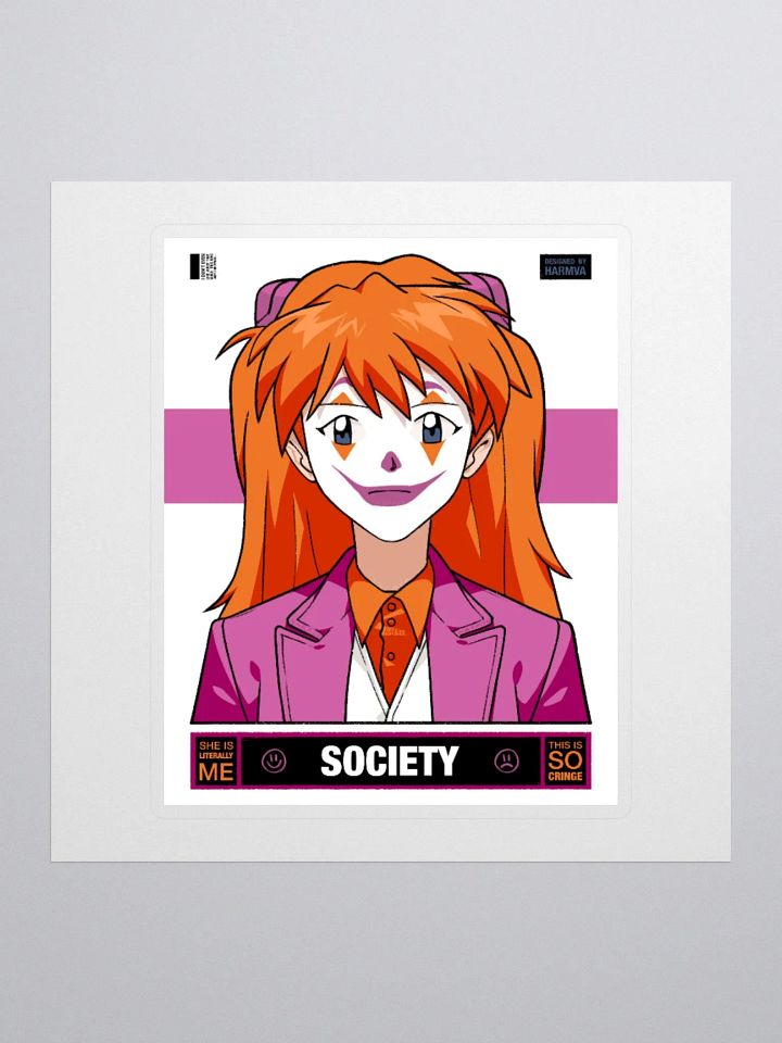 Woker Lesbian SOCIETY Sticker with Background product image (1)