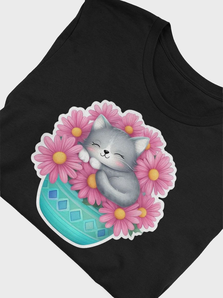 Sleeping Kitten among Pink Flowers T-Shirt product image (3)
