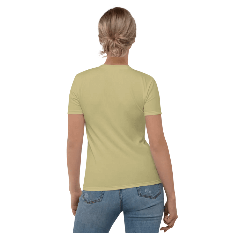 Plain Medium Yellow Soft Summer Women's Crewneck Polyester Heavyweight Premium T-Shirt by Treasure Pie product image (4)
