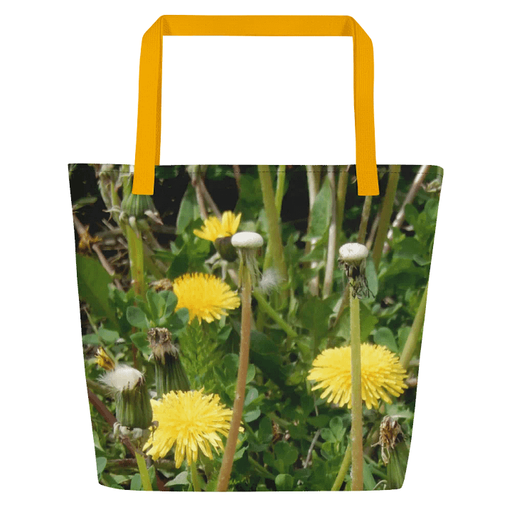 Sunflower tote with yellow handle product image (1)