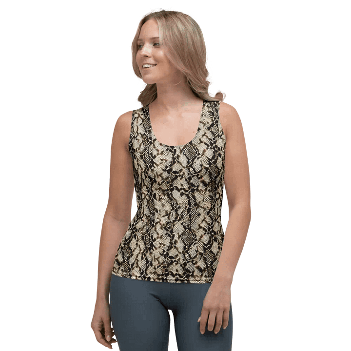 Beige Snake Pattern Woman Tank Top product image (1)