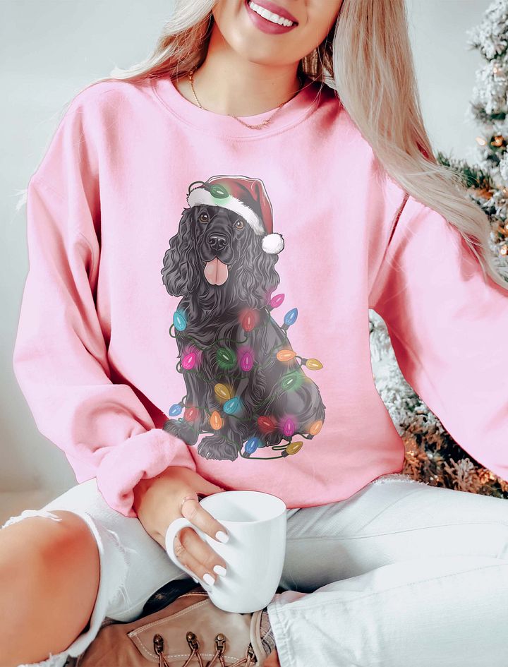 Funny Cocker Spaniel(Black) Christmas Sweatshirt product image (10)
