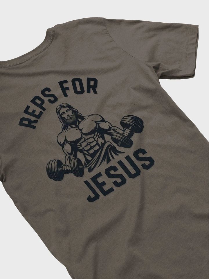 Reps For Jesus T-Shirt, Gym Workout Motivation Shirt, Faith Fitness Tee, Bodybuilding Christian Apparel, Jesus Gym Tank product image (2)