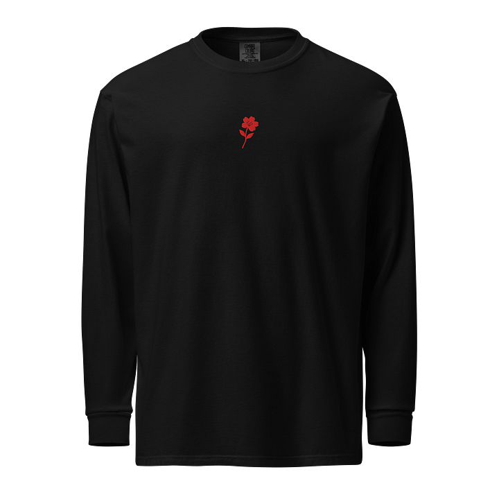 CHERRY BLOSSOM BLOOD RED LOGO EMBROIDERED LONG SLEEVE T-SHIRT product image (1)