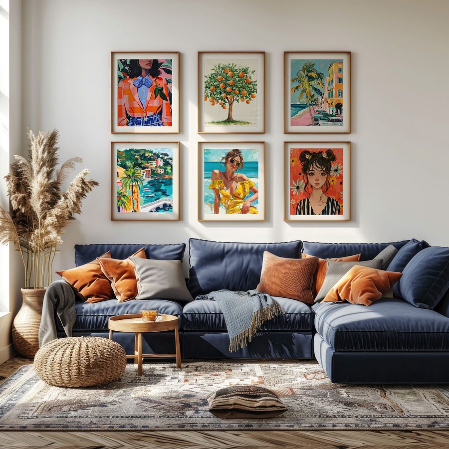 Orange Tree Summer Gallery Wall Set of 6 Prints - DIGITAL product image (10)