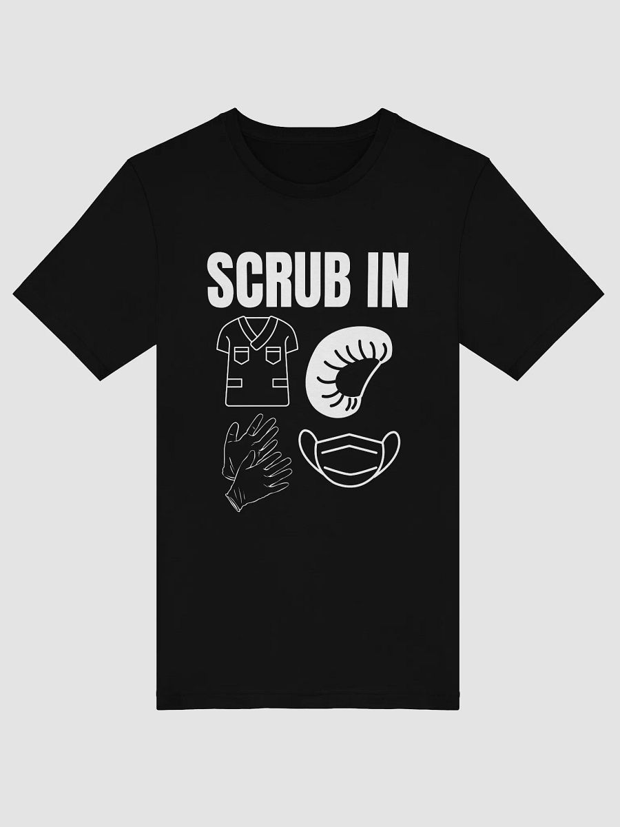 surgical gloves, cap, scrubs, and nose mask t shirt product image (46)