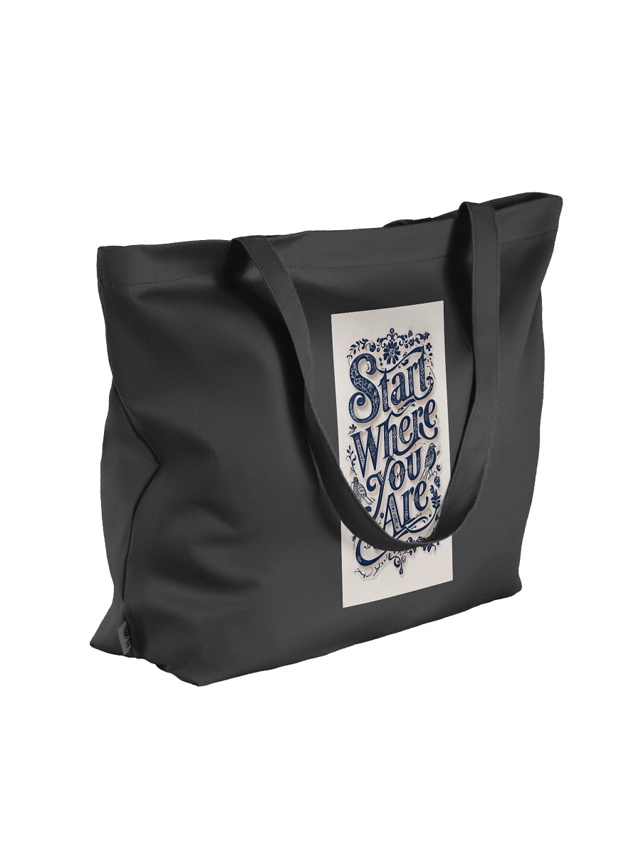 Start Where You Are DT – Organic Cotton Tote Bag (Wide) product image (4)