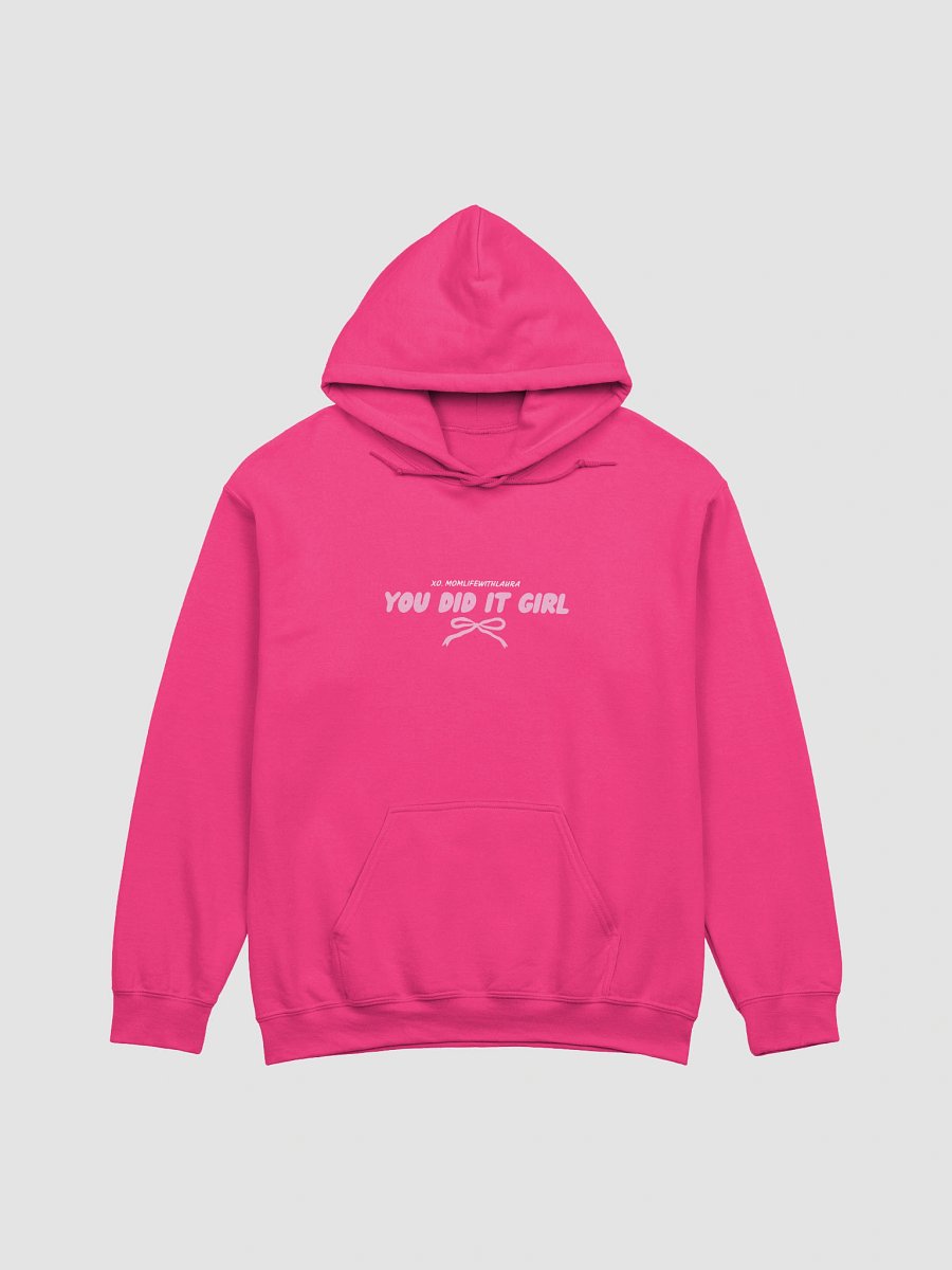 You Did it Girl Bow Hoodie - Pink/Hot Pink product image (1)