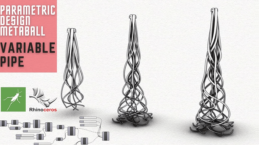 Parametric Variable Pipe Facade Grasshopper Rhino Files Download product image (2)