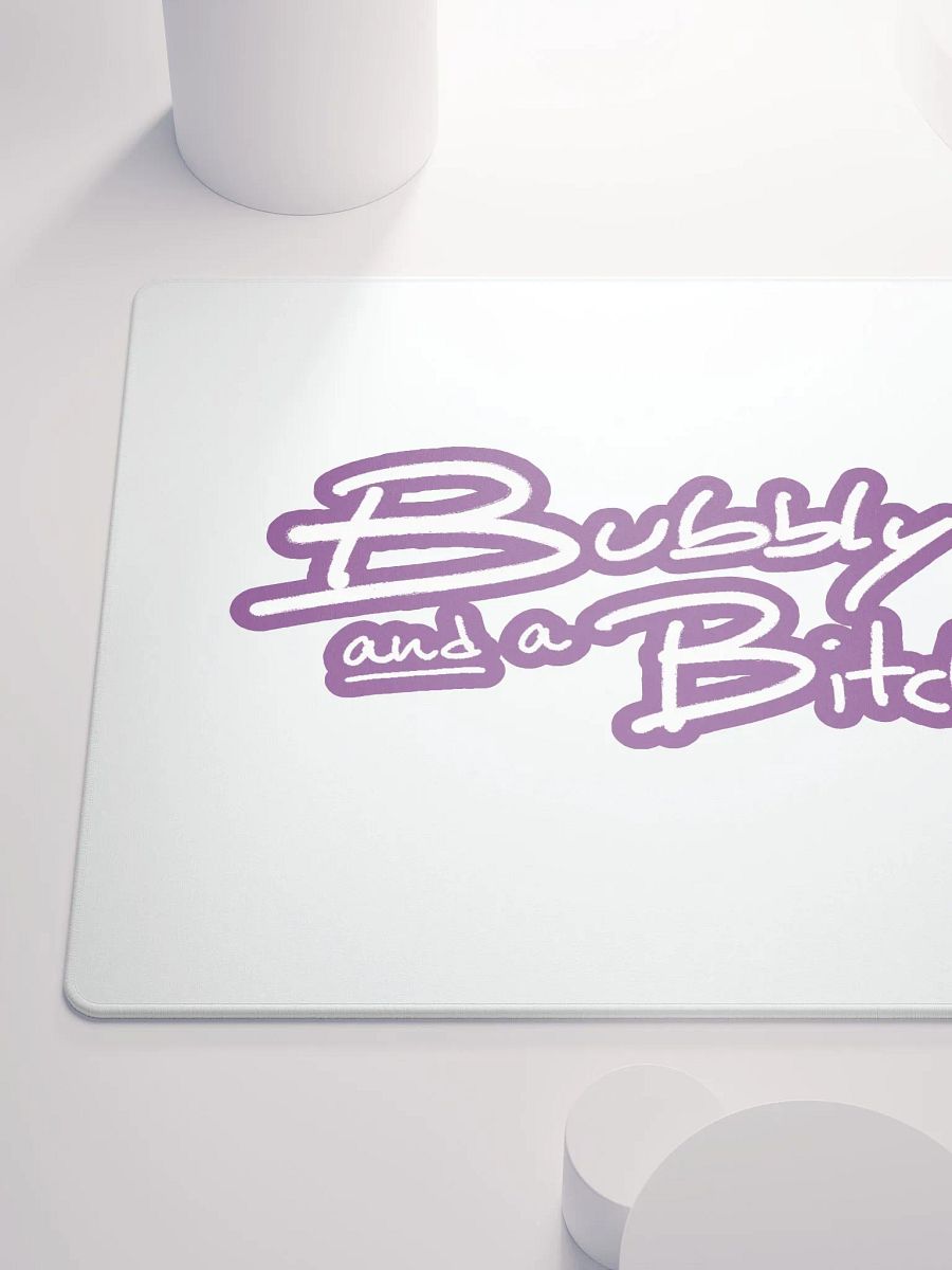 Bubbly and a B*tch (lined design, #763D7D) mouse pad product image (6)