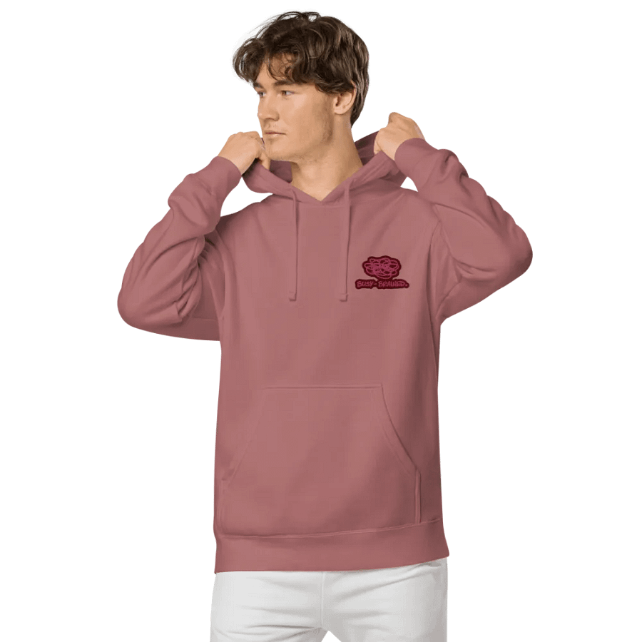 BUSY-BRAINED (l. rose bubble design) embroidered pigment hoodie product image (7)
