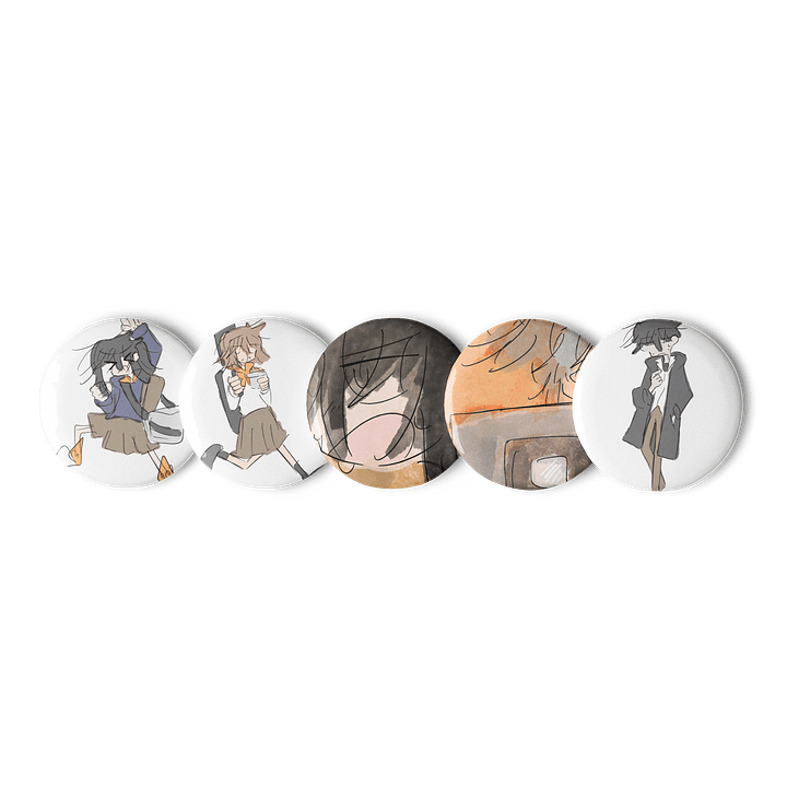 Waku waku high school student Pin buttons part1 product image (1)