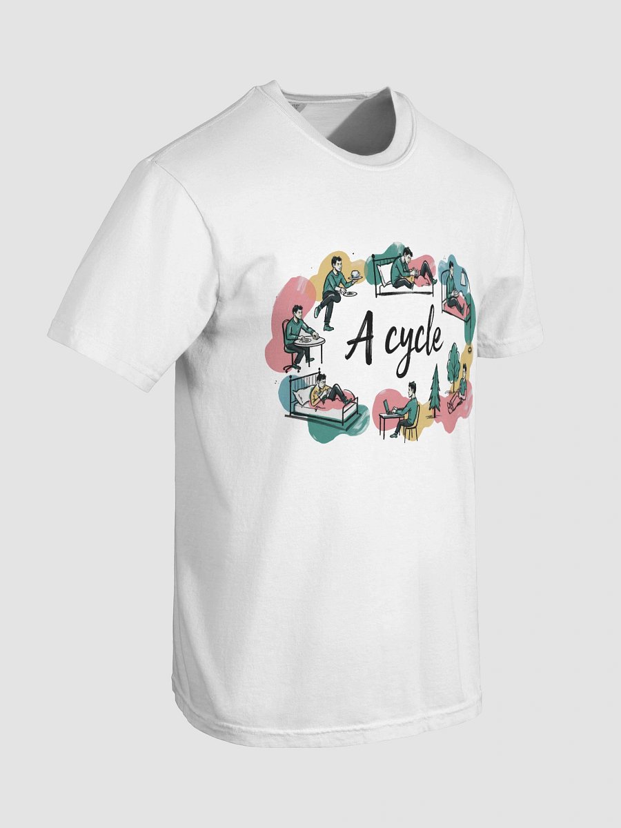 Cozy Daily Rhythms Poster | A Cycle Illustration Heavy weigh T-Shirt product image (43)