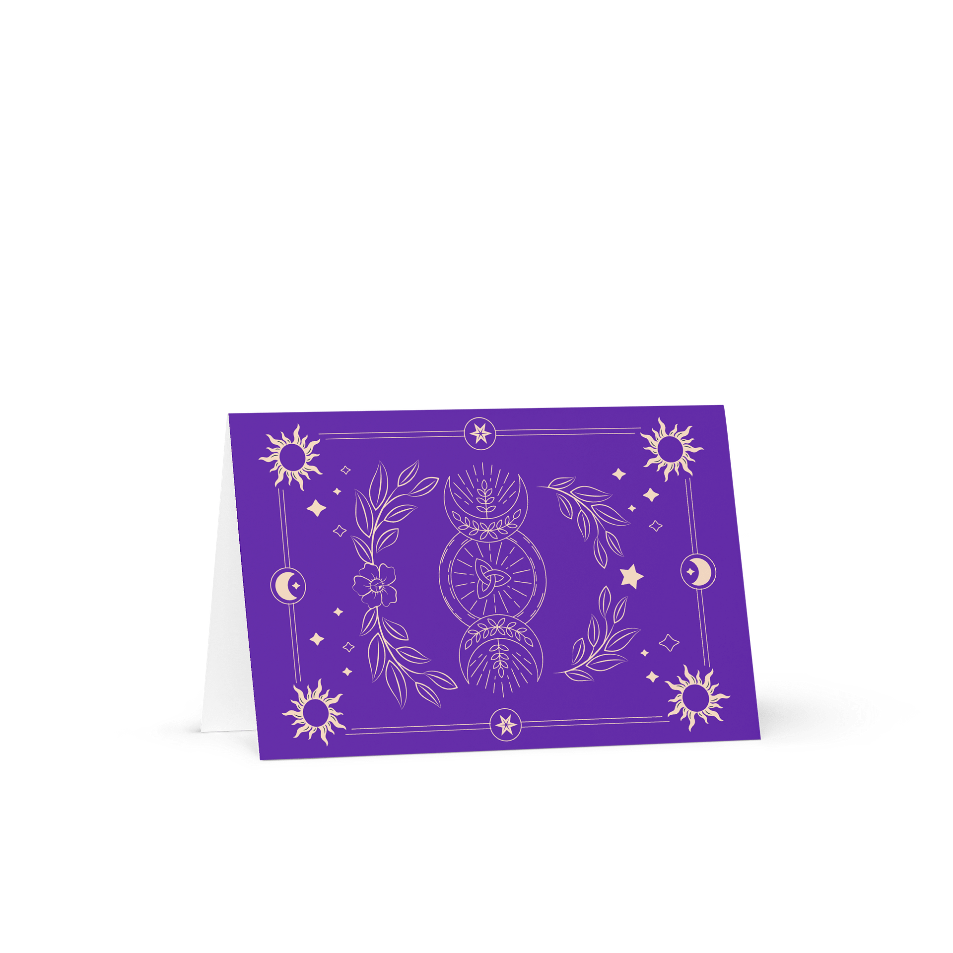 Maiden Mother Crone Purple Tarot Card 4×6 Greeting Card product image (1)