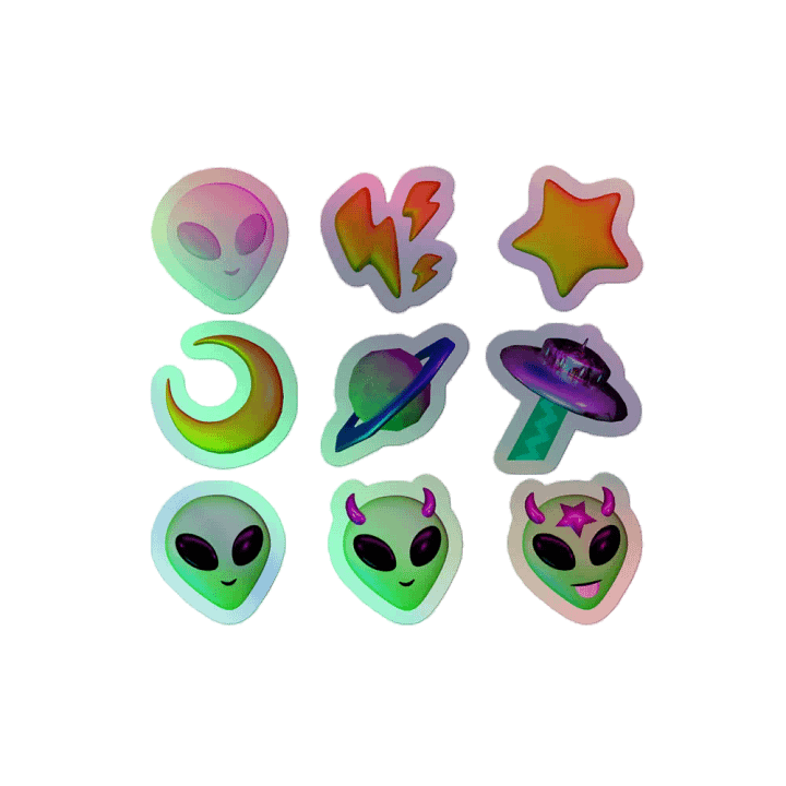videovomit space holo-sticker set product image (1)