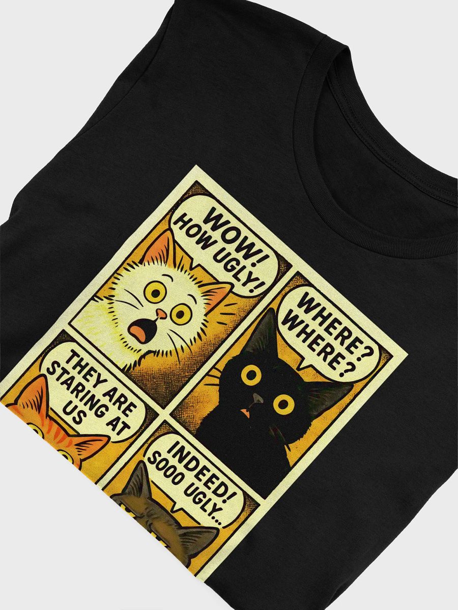 Ugly Cats Tee – Retro Comic Panel Parody Shirt product image (4)