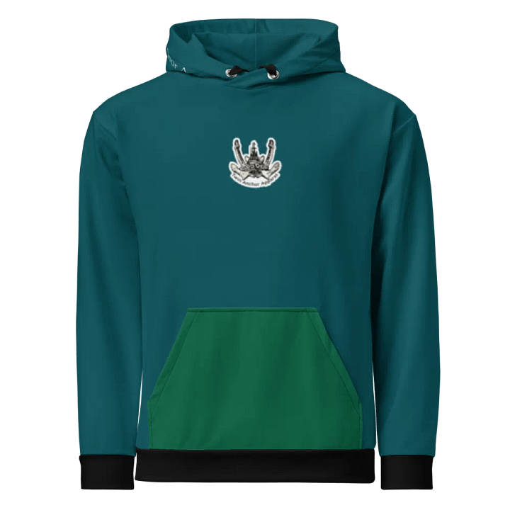 Teal Twin Anchor Titan tug Hoodie product image (2)