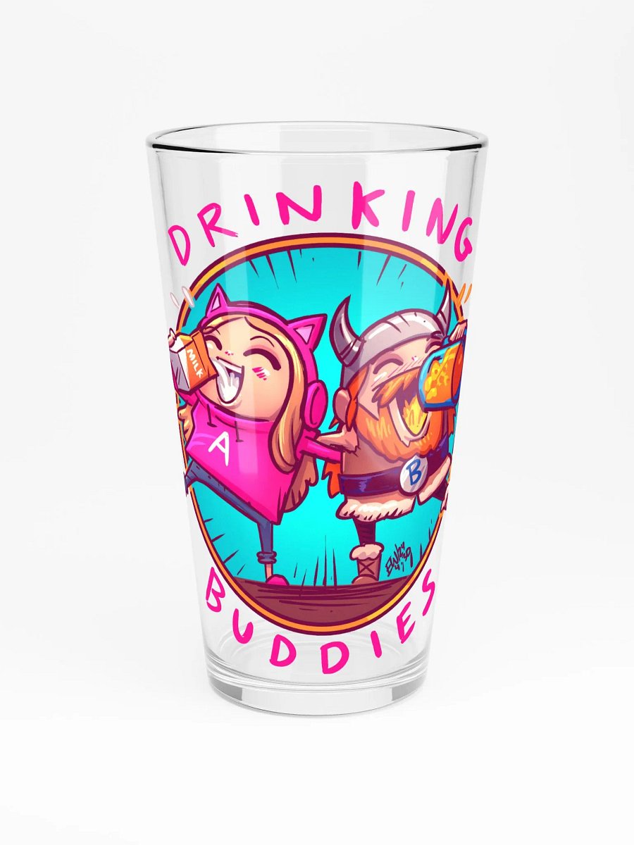 Drinking buddies pint glass product image (3)